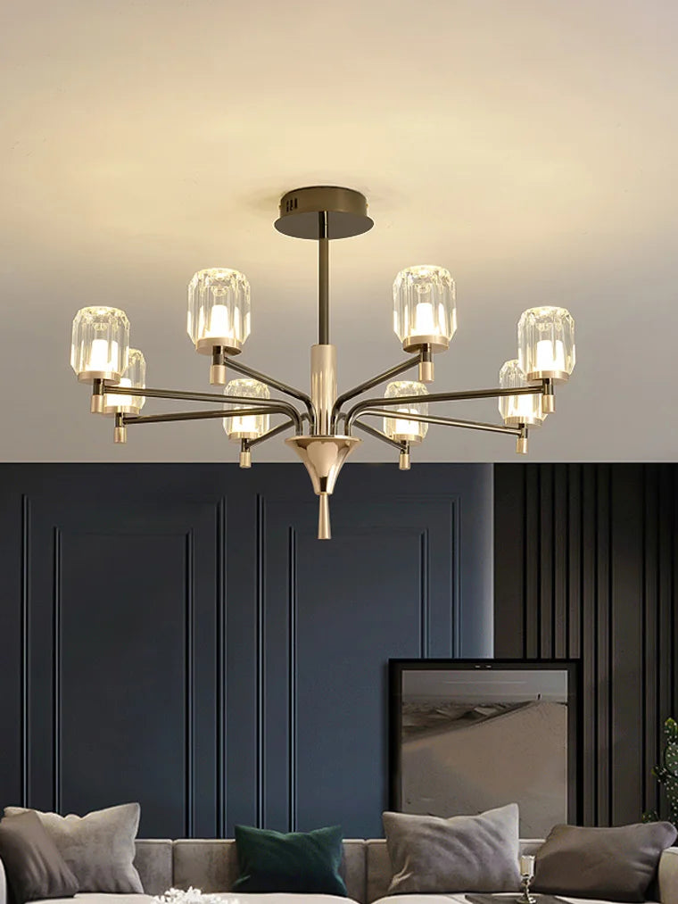 lustre moderne éclairage intérieur suspension design élégant - vue 3 sur 9