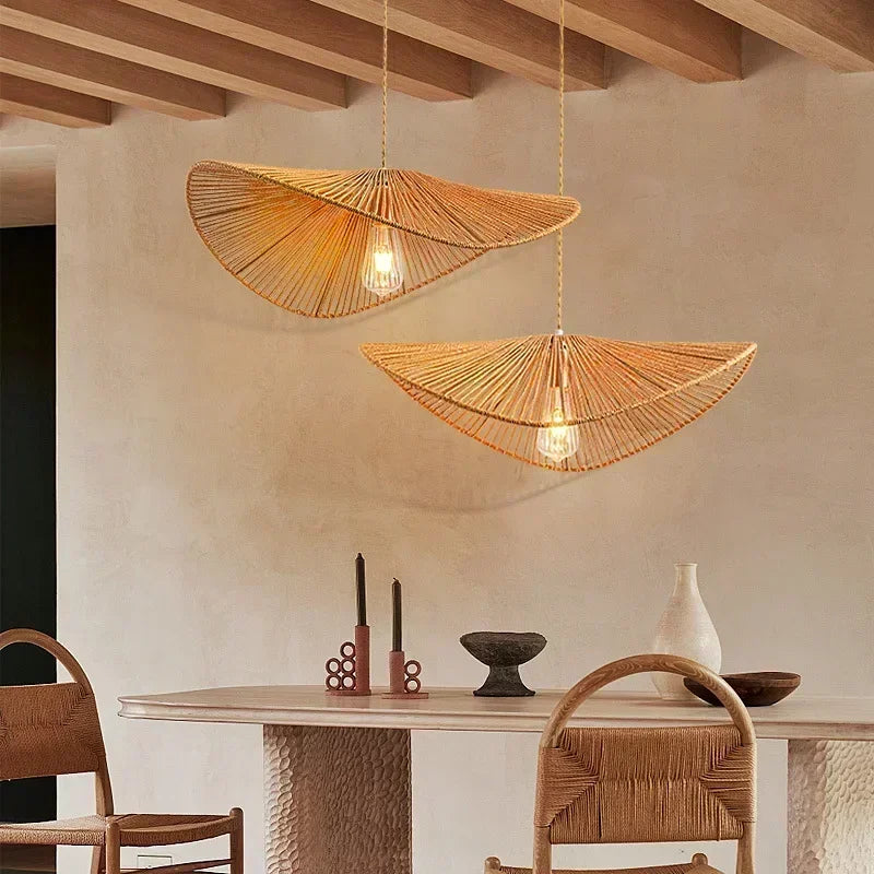 suspension japonaise en corde de chanvre pour décoration moderne - vue 3 sur 21