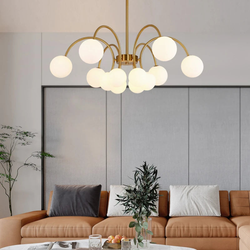 lampe nordique luxe en verre pour éclairage créatif moderne - vue 3 sur 10