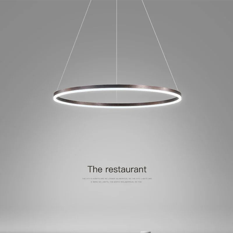 Lustre Led à anneau unique minimaliste nordique