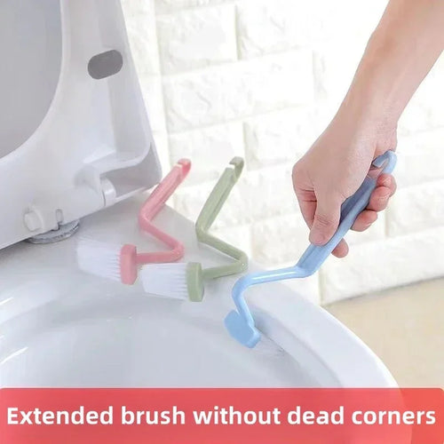 brosse de toilette incurvée outil de nettoyage pratique portable - vue 4 sur 9