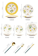 assiette ceramique motif citron style europeen elegant table
