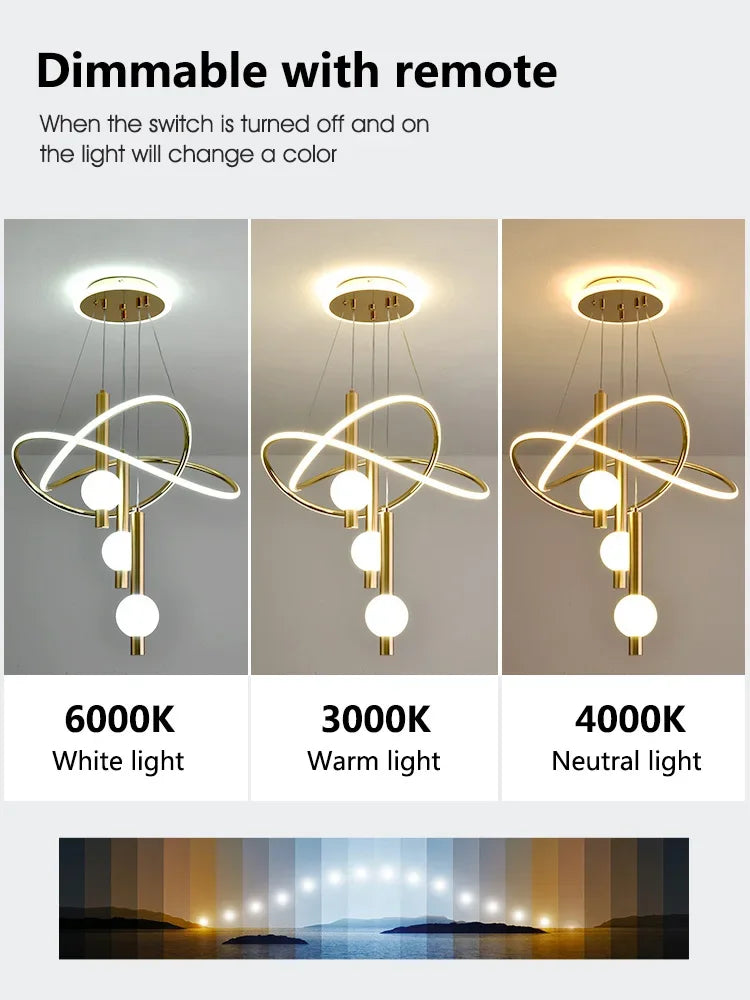 Pendant lamps Modern lamp Simple Ceiling light Creative personality Restaurant lamp Designer Nordic lamp Ceiling light - vue 4 sur 9