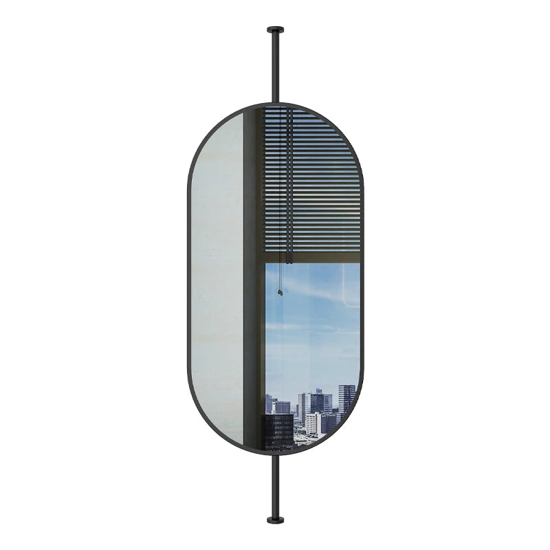miroir ovale suspendu moderne avec éclairage led pour décoration intérieure
