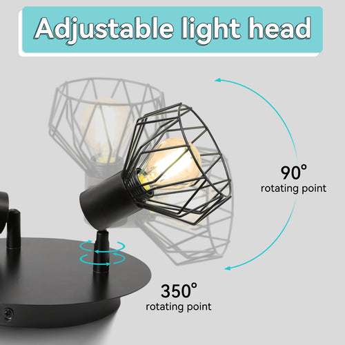 spot led plafonnier réglable en fil métallique pour intérieur