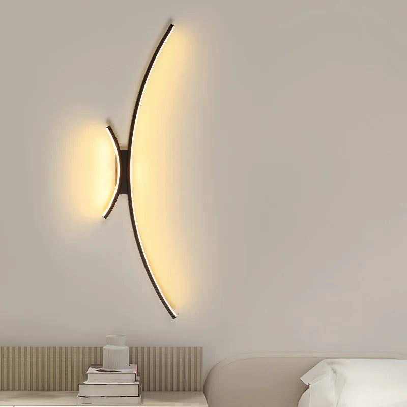 Applique murale arc de cercle design minimaliste à LED