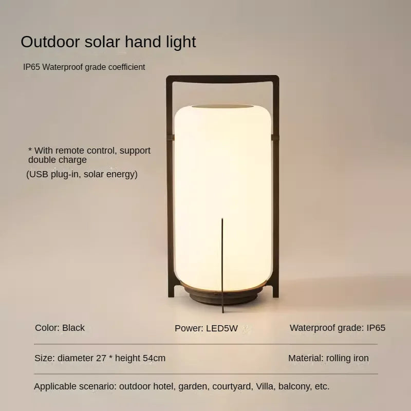 lampe de bureau portable led solaire usb avec télécommande étanche
