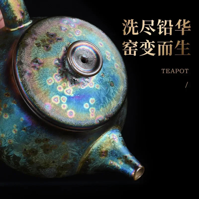 Théière céramique jianzhan tianmu style artisanal maison bureau - vue 3 sur 6