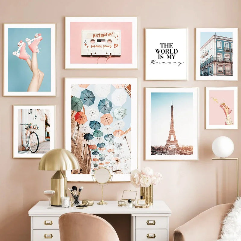décoration murale style urbain londres et paris pour filles