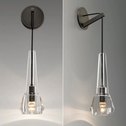 applique murale led en cristal pour éclairage moderne élégant - vue 2 sur 7