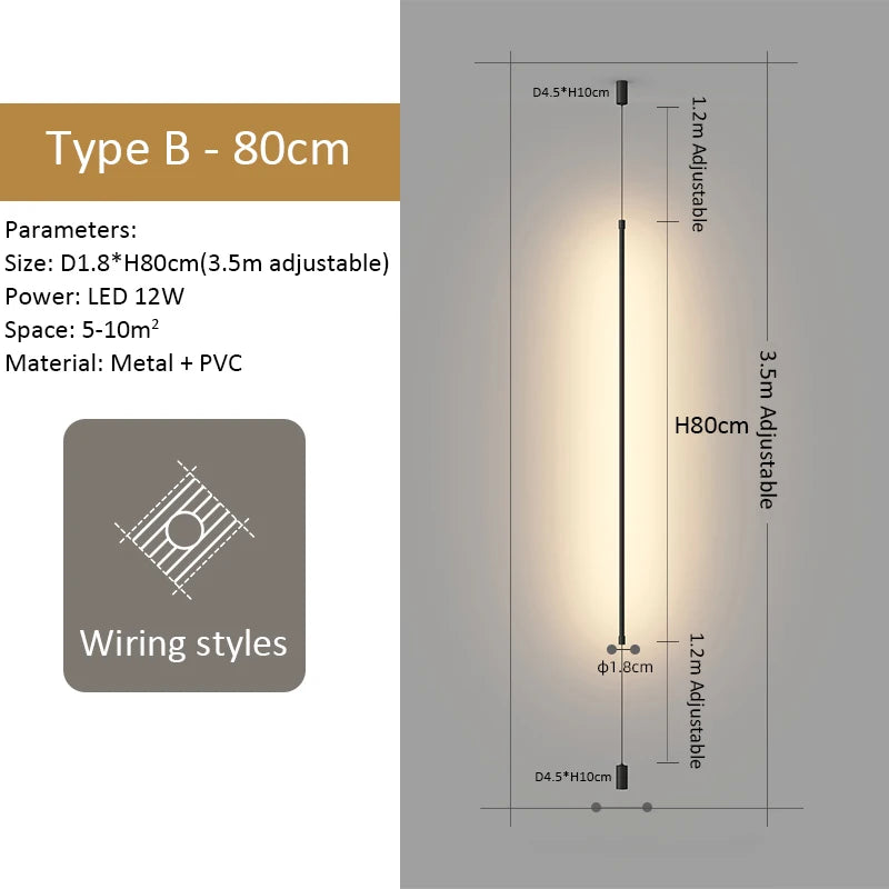 lampadaire suspendu minimaliste à led design moderne pour décoration intérieure