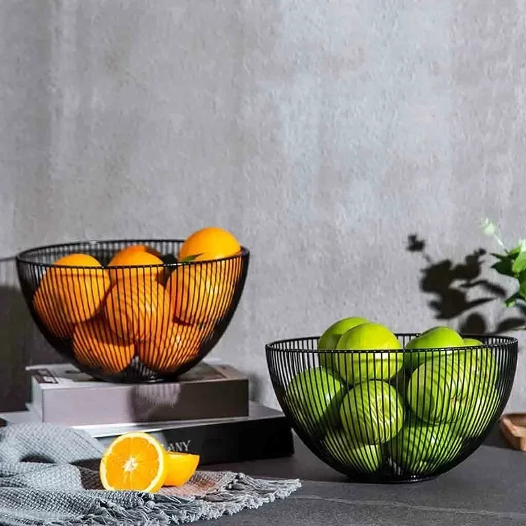 grand panier de rangement en métal pour la maison et la décoration - vue 4 sur 8
