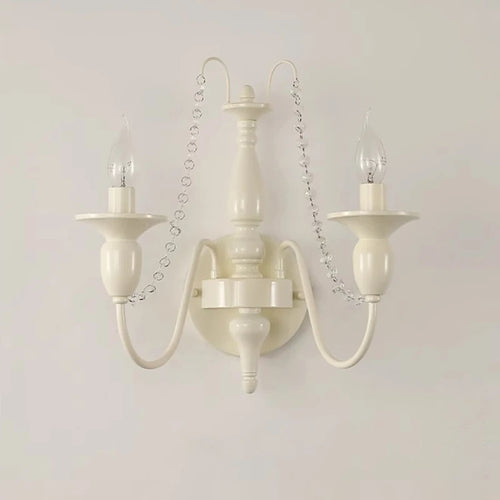 applique murale rétro française en cristal style rustique décoration murale - vue 5 sur 8