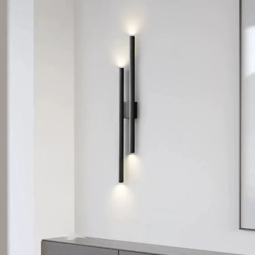 applique murale moderne en laiton noir et cuivre avec lumière naturelle - vue 4 sur 10