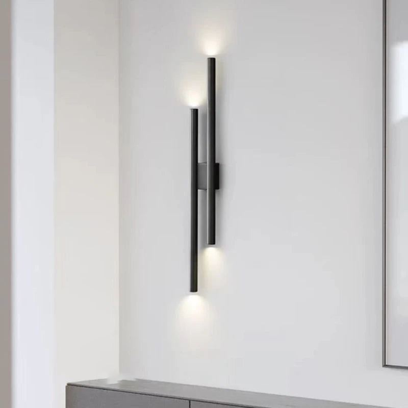 applique murale moderne en laiton noir et cuivre avec lumière naturelle - vue 3 sur 10