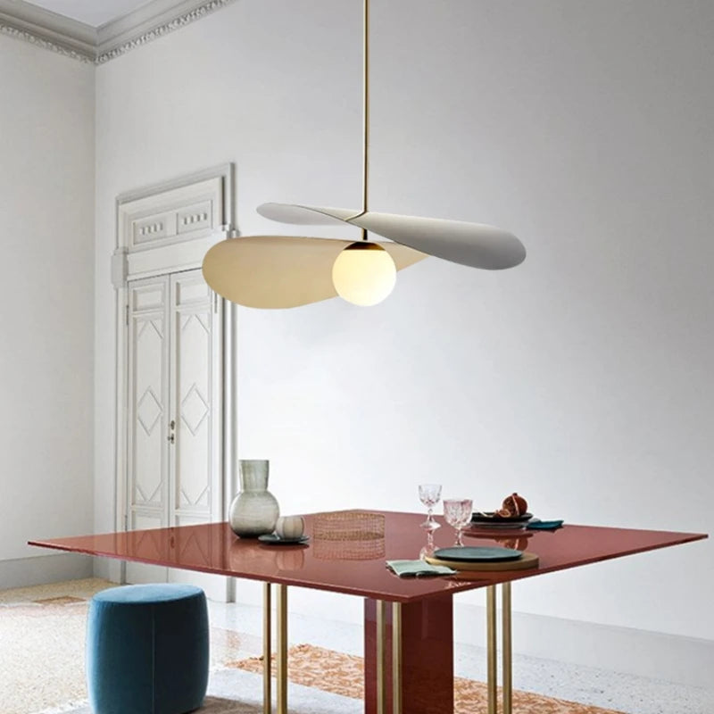 lampe suspendue en métal et verre style moderne pour