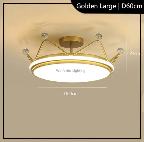 suspension pour enfants couronne leds moderne winfordo - vue 12 sur 12