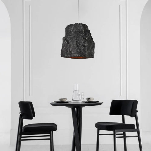 lustre nordique fait main imitation pierre style wabi sabi - vue 2 sur 7
