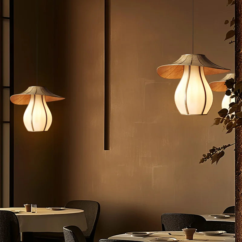 suspension en rotin tissé pour éclairage intérieur décoratif