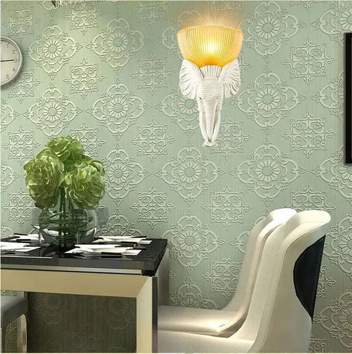 applique murale éléphant en verre et résine décorative