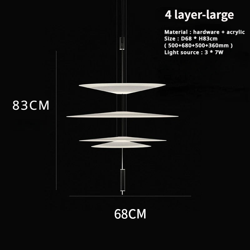 sandyha lustre style soucoupe volante led moderne décoration intérieure