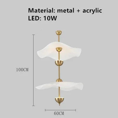 lustre créatif nordique en forme de lotus pour décoration intérieure - vue 10 sur 10