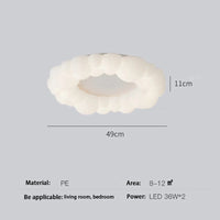 lampe nuage moderne led design anneau nordique éclairage lustre