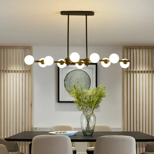 lustre moderne en verre pour éclairage intérieur décoratif - vue 5 sur 10