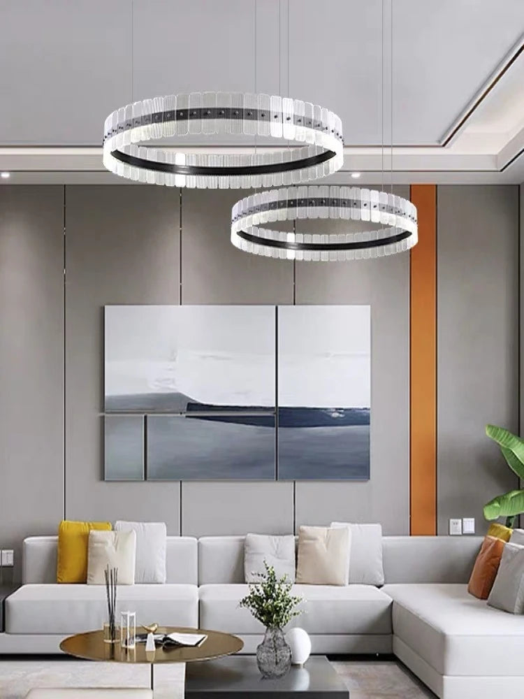 lustre minimaliste postmoderne avec anneau circulaire créatif - vue 3 sur 10