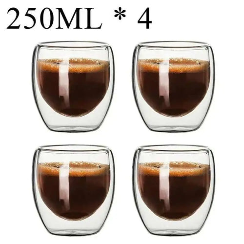 Tasses verre double paroi borosilicate isolant lot