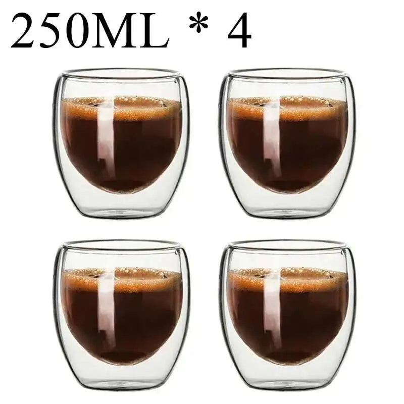 Tasses verre double paroi borosilicate isolant lot
