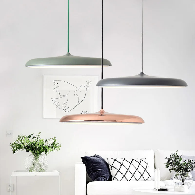 lampe led suspendue design nordique avec soucoupe volante - vue 4 sur 14