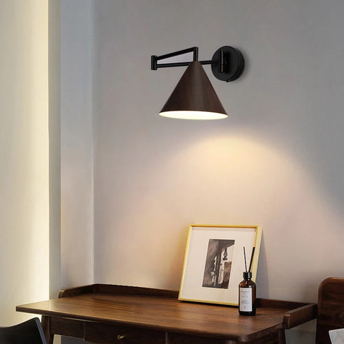 applique murale rotative en bois pour décoration intérieure moderne