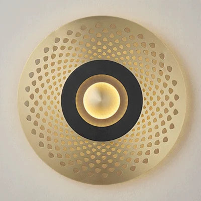 applique murale en cuivre sculpté avec lumières led décoratives - vue 12 sur 12