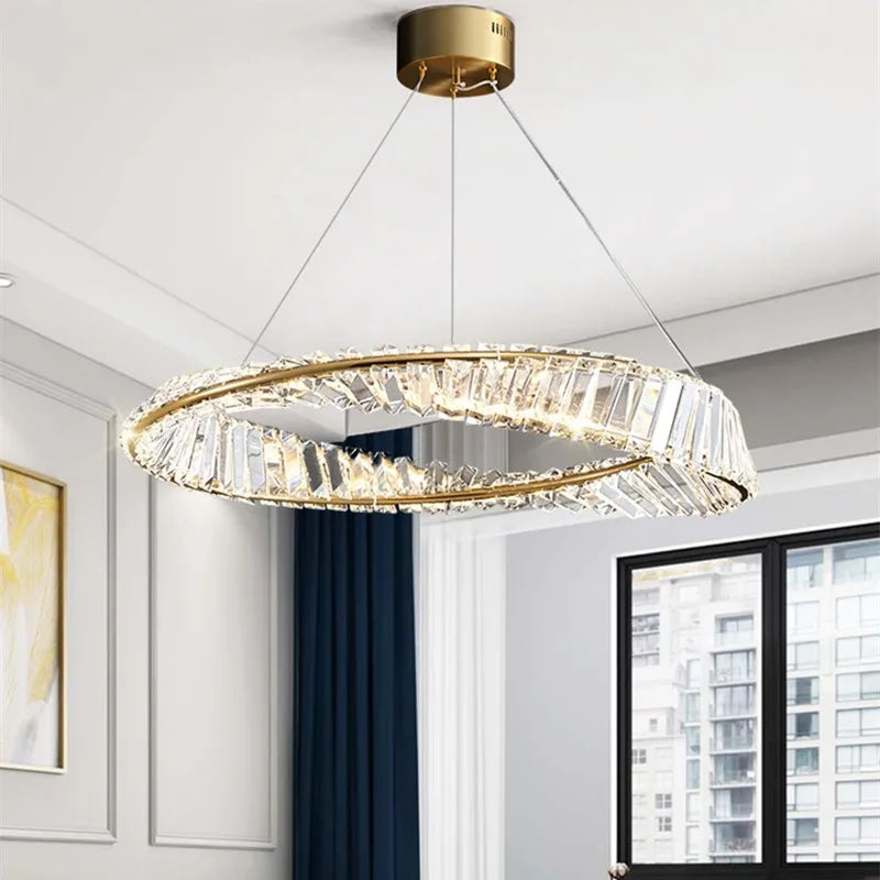 lustre de luxe en cristal pour un éclairage raffiné - vue 6 sur 9