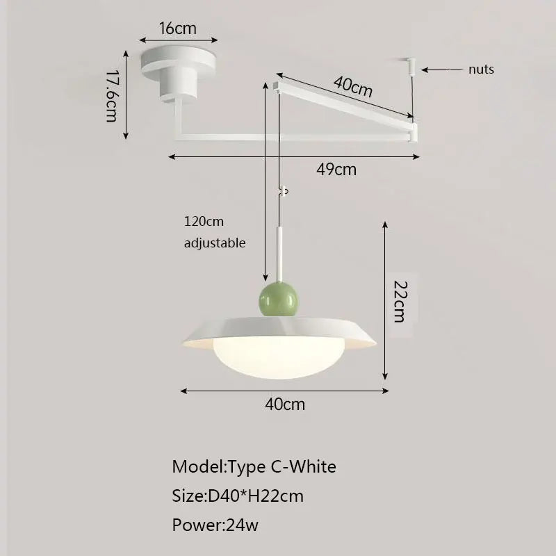 Suspension nordique led décoration maison éclairage intérieur - vue 16 sur 18