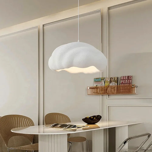 French Dining Room Wabi Sabi LED Pendant Lamp Nordic Cream Style Bar Bedroom Chandelier Fixture Model Room Bar Decorative Lights - vue 3 sur 11
