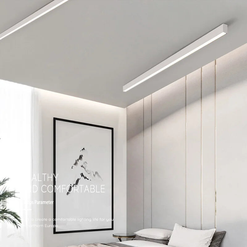 plafonnier linéaire simple pour intérieur moderne élégant - vue 6 sur 8