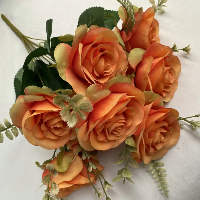 bouquets de roses artificielles pour décoration intérieure et extérieure - vue 6 sur 17