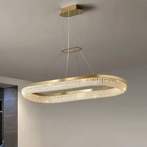 lustre en cristal rond design nordique pour décoration intérieure - vue 7 sur 12