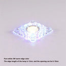 plafonnier led rgb carré en cristal pour décoration intérieure variée
