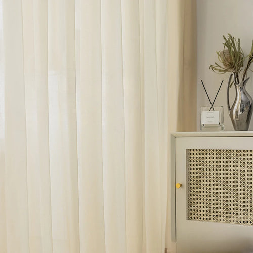 Rideau minimaliste translucide plissé isolant pour salon chambre
