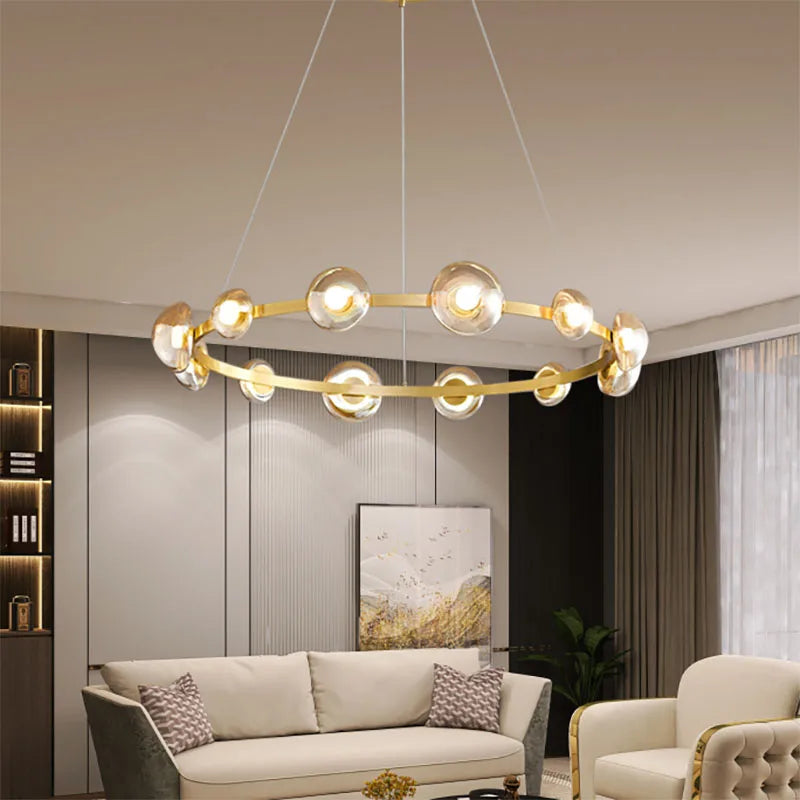 suspension en verre pour éclairage moderne et élégant