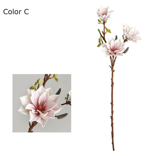 fleurs artificielles décoratives style zen avec magnolia - vue 13 sur 12