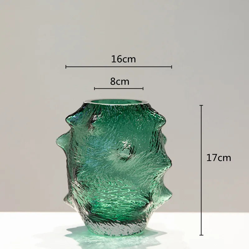 vase en verre concombre de mer pour terrarium décoratif - vue 10 sur 10