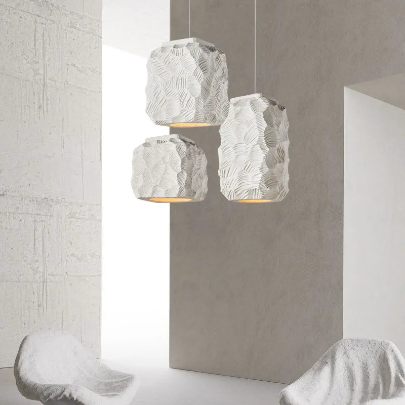 Nordique minimaliste Wabi Sabi vent E27 suspension LED lumières salle à manger Bar Loft chambre décor à la maison lustre luminaire suspendu
