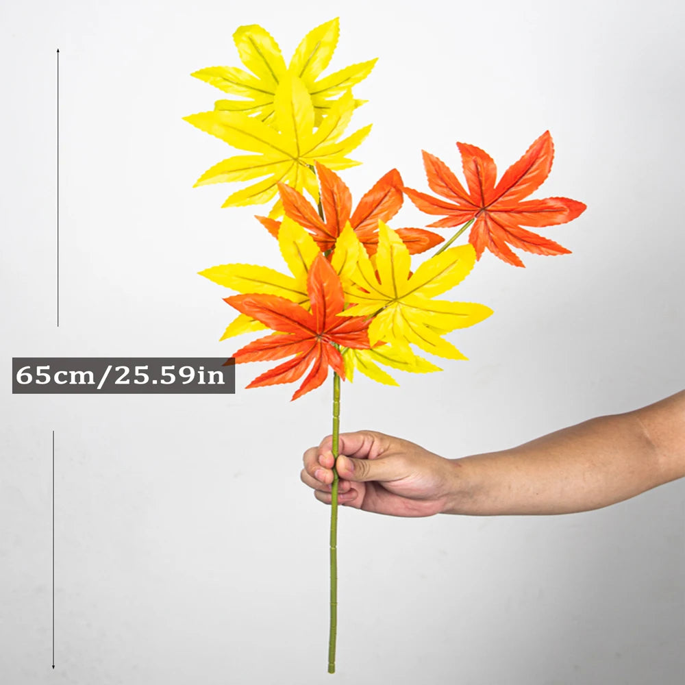 grandes plantes d'érable artificielles décorations d'automne pour festivals - vue 8 sur 9