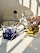 Verre artistique texturé style espace luxe pour whisky