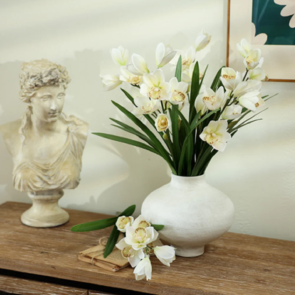 fleurs artificielles cymbidium pour décoration mariage et événements - vue 6 sur 11