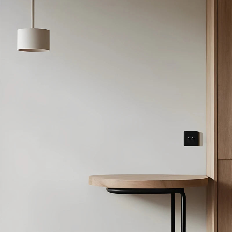 Interrupteur simple 1 voie intermédiaire switch en acier noir mat bords arrondis